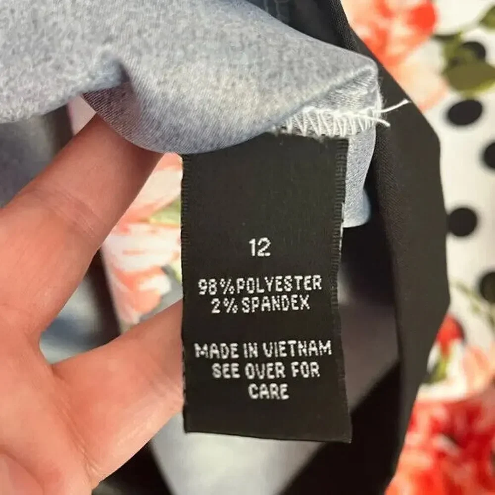 AGB floral/polka dot sheath dress size 12 - Picture 5 of 7